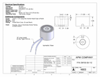 EM150-36-212 - Round Electromagnet 1.5 inch Dia. 36 volts DC - Holding 88 lbs. image 1
