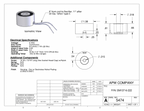 EM137-6-222 - Round Electromagnet 1.375 inch Dia. 6 volts DC - Holding 44 lbs. image 1