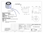 EM100-3H-222 - Round Electromagnet 1 inch Dia. 3 volts DC - Holding 25 lbs. image 1