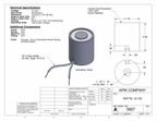 EM175L-12-122 - Round Electromagnet 1.75 inch Dia. 12 volts DC - Holding 83 lbs. image 1