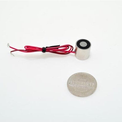 EML12mm-12 - Round Permanent Electromagnet 12 mm Dia. 12 volts DC - Holding 3.3 lbs. image 0