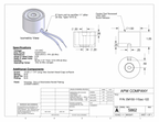 EM150-115ac-122 - Round Electromagnet 1.5 inch Dia. 115 volts AC - Holding 66 lbs. image 1