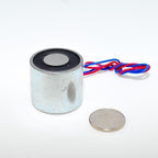 EML32mm-24 - Round Permanent Electromagnet 32 mm Dia. 24 volts DC - Holding 40 lbs. image 0