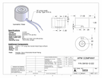 EM150-12-222 - Round Electromagnet 1.5 inch Dia. 12 volts DC - Holding 88 lbs. image 1