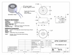 EM200-24-122 - Round Electromagnet 2 inch Dia. 24 volts DC - Holding 105 lbs. image 1