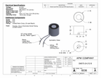 EM075-24-212-B - Round Electromagnet 0.75 inch Dia. 24 volts DC - Holding 6 lbs. image 1