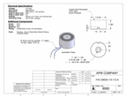 EM200-110ac-112-A - Round Electromagnet 2 inch Dia. 110 volts AC - Holding 105 lbs. image 1