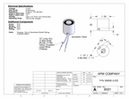 EM050-3-222 - Round Electromagnet 0.5 inch Dia. 3 volts DC - Holding 2 lbs. image 1