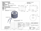 EM175-115ac-122 - Round Electromagnet 1.75 inch Dia. 115 volts AC - Holding 75 lbs. image 1
