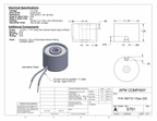 EM175-115ac-222 - Round Electromagnet 1.75 inch Dia. 115 volts AC - Holding 100 lbs. image 1