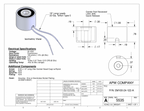 EM100-24-122-A - Round Electromagnet 1 inch Dia. 24 volts DC - Holding 19 lbs. image 1