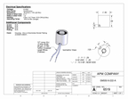 EM050-9-222-A - Round Electromagnet 0.5 inch Dia. 9 volts DC - Holding 2 lbs. image 1