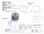 EM175-12-122 - Round Electromagnet 1.75 inch Dia. 12 volts DC - Holding 75 lbs. image 1