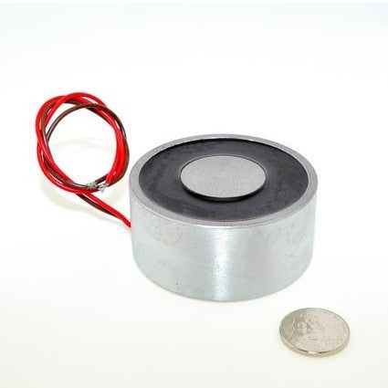 EML63mm-24 - Round Permanent Electromagnet 63 mm Dia. 24 volts DC - Holding 215 lbs. image 0