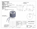 EM175-24-122 - Round Electromagnet 1.75 inch Dia. 24 volts DC - Holding 75 lbs. image 1