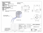 EM150-24-121-A - Round Electromagnet 1.5 inch Dia. 24 volts DC - Holding 66 lbs. image 1
