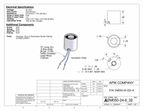 EM050-24-222-A - Round Electromagnet 0.5 inch Dia. 24 volts DC - Holding 2 lbs. image 1
