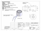 EM150-110ac-112 - Round Electromagnet 1.5 inch Dia. 110 volts AC - Holding 66 lbs. image 1