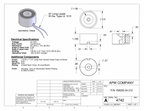 EM200-24-212 - Round Electromagnet 2 inch Dia. 24 volts DC - Holding 140 lbs. image 1