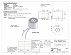 EM150-12-112 - Round Electromagnet 1.5 inch Dia. 24 volts DC - Holding 66 lbs. image 1
