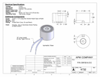 EM150-6-212 - Round Electromagnet 1.5 inch Dia. 6 volts DC - Holding 88 lbs. image 1