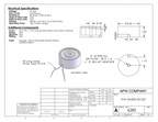 EM300-24-222 - Round Electromagnet 3 inch Dia. 24 volts DC - Holding 400 lbs. image 1