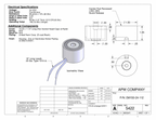 EM150-24-112 - Round Electromagnet 1.5 inch Dia. 24 volts DC - Holding 66 lbs. image 1