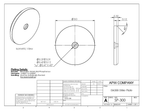 SP-300 Strike Plate or Keeper Plate 3.0" Dia. x 0.32" H for EM300 or EM237 Electromagnets