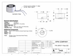 EM137-115ac-222 - Round Electromagnet 1.375 inch Dia. 115 volts AC - Holding 44 lbs. image 1