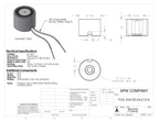 EM100-24-212-A - Round Electromagnet 1 inch Dia. 24 VDC - Holding 25 lbs. image 1