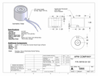 EM150-24-122 - Round Electromagnet 1.5 inch Dia. 24 volts DC - Holding 66 lbs. image 1