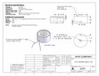 EM300-24AC-122 - Round Electromagnet 3 inch Dia. 24 volts AC - Holding 300 lbs. image 1