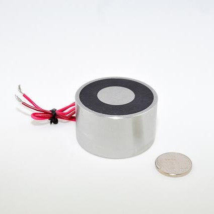 EML50mm-12 - Round Permanent Electromagnet 50 mm Dia. 12 volts DC - Holding 112 lbs. image 0