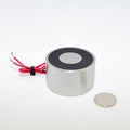 EML50mm-12 - Round Permanent Electromagnet 50 mm Dia. 12 volts DC - Holding 112 lbs. image 0