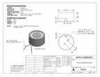 EM350-24-222 - Round Electromagnet 3.5 inch Dia. 24 volts DC - Holding 600 lbs. image 1