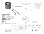 EM100-12-212-A - Round Electromagnet 1 inch Dia. 12 VDC - Holding 25 lbs. image 1