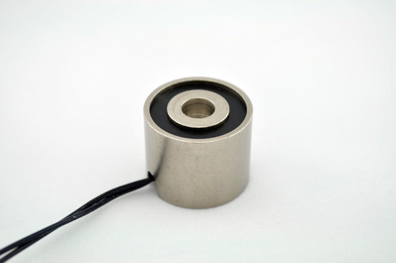 EM100-24-112 - Round Electromagnet 1 inch Dia. 24 volts DC - Holding 19 lbs. image 0