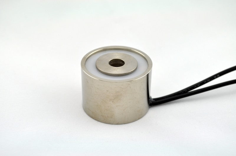 EM150-115ac-122 - Round Electromagnet 1.5 inch Dia. 115 volts AC - Holding 66 lbs. image 0