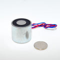 EML32mm-12 - Round Permanent Electromagnet 32 mm Dia. 12 volts DC - Holding 40 lbs. image 0