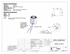 EM050-12-222-A - Round Electromagnet 0.5 inch Dia. 12 volts DC - Holding 2 lbs. image 1