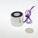 EML35mm-24 - Round Permanent Electromagnet 35 mm Dia. 24 volts DC - Holding 44.9 lbs. image 0