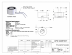 EM137-24-222 - Round Electromagnet 1.375 inch Dia. 24 volts DC - Holding 44 lbs. image 1
