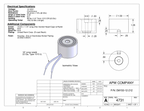 EM150-12-212 - Round Electromagnet 1.5 inch Dia. 12 volts DC - Holding 88 lbs. image 1