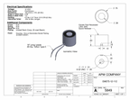 EM075-12-112 - Round Electromagnet 0.75 inch Dia. 12 volts DC - Holding 4.5 lbs. image 1
