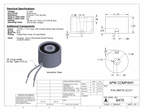 EM175-12-211 - Round Electromagnet 1.75 inch Dia. 12 volts DC - Holding 100 lbs. image 1
