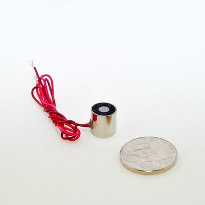 EML10mm-24 - Round Permanent Electromagnet 10 mm Dia. 24 volts DC - Holding 0.67 lbs. image 0