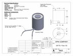 EM175L-115ac-122 - Round Electromagnet 1.75 inch Dia. 115 volts AC - Holding 83 lbs. image 1